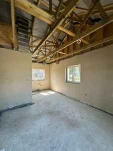 zdjęcie przedstawia wykonane tynki gipsowe