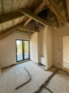 zdjęcie przedstawia wykonane tynki gipsowe