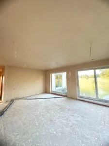 zdjęcie przedstawia wykonane tynki gipsowe