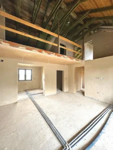 zdjęcie przedstawia wykonane tynki gipsowe