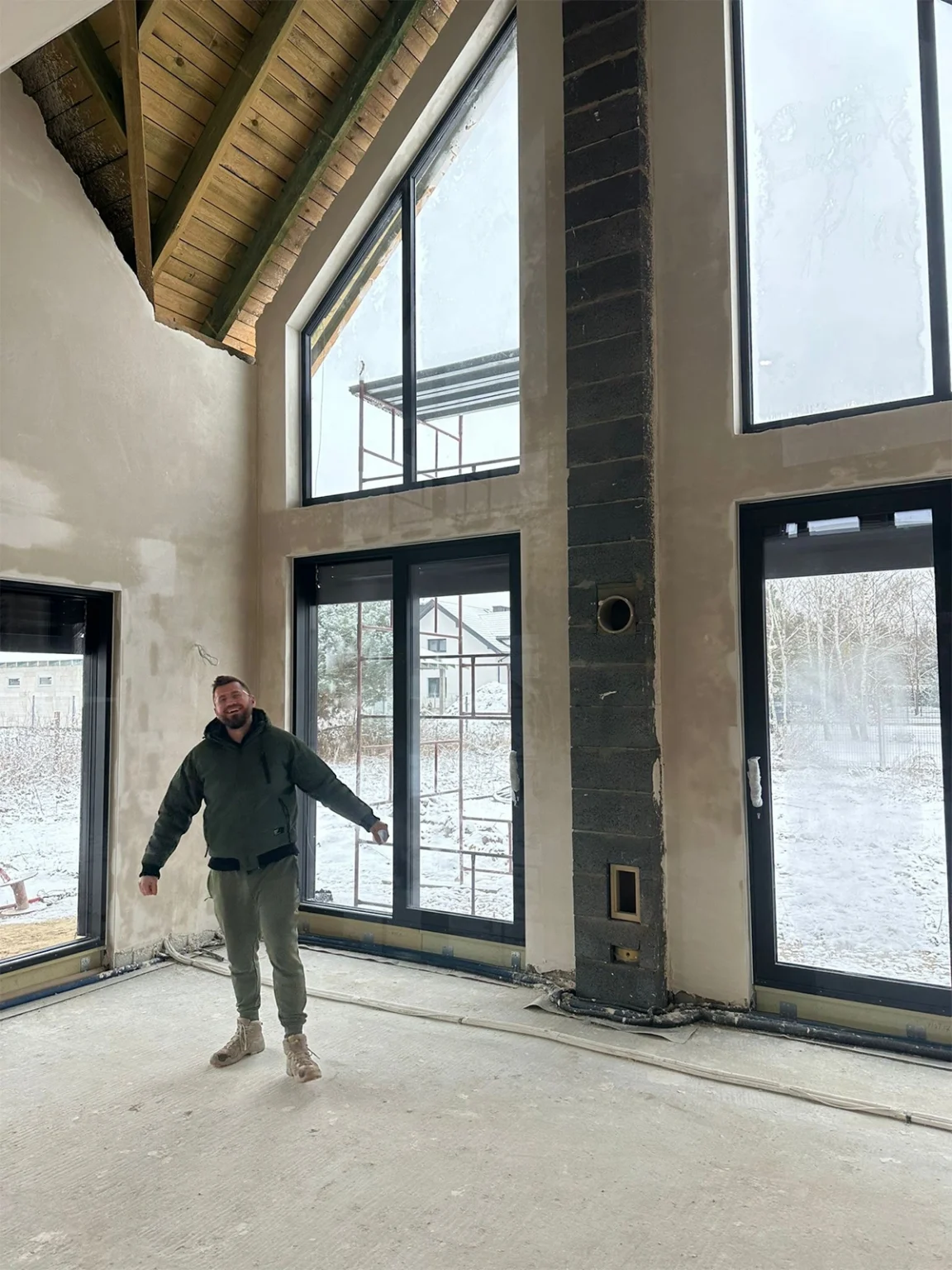 zdjęcie przedstawia wykonane tynki gipsowe