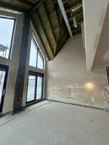 zdjęcie przedstawia wykonane tynki gipsowe