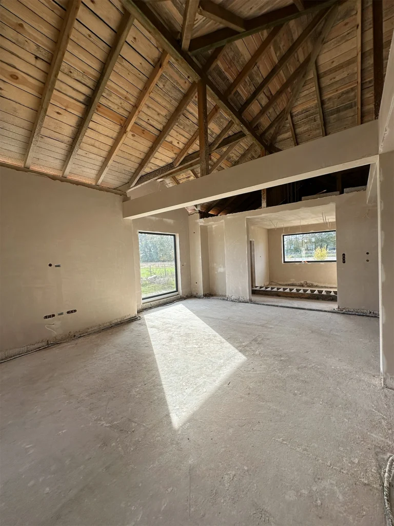 zdjęcie przedstawia wykonane tynki gipsowe