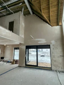 zdjęcie przedstawia wykonane tynki gipsowe