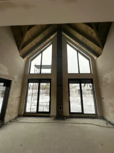 zdjęcie przedstawia wykonane tynki gipsowe