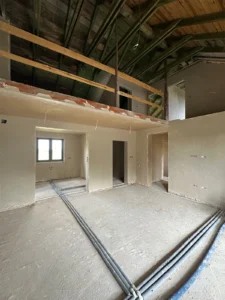 zdjęcie przedstawia wykonane tynki gipsowe