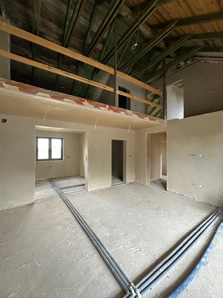 zdjęcie przedstawia wykonane tynki gipsowe