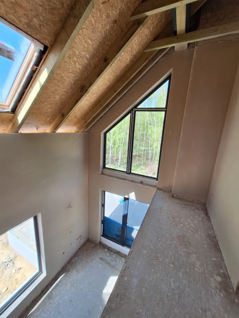 zdjęcie przedstawia wykonane tynki gipsowe