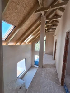 zdjęcie przedstawia wykonane tynki gipsowe