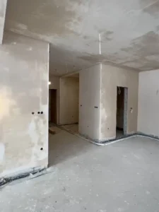 zdjęcie przedstawia wykonane tynki gipsowe