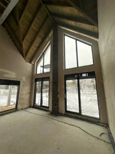 zdjęcie przedstawia wykonane tynki gipsowe