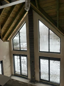 zdjęcie przedstawia wykonane tynki gipsowe