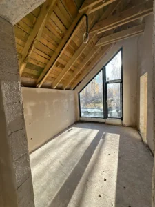 zdjęcie przedstawia wykonane tynki gipsowe