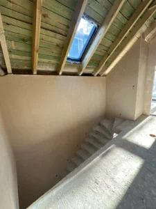 zdjęcie przedstawia wykonane tynki gipsowe