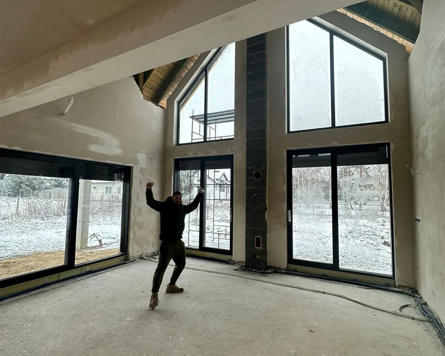 zdjęcie przedstawia wykonane tynki gipsowe